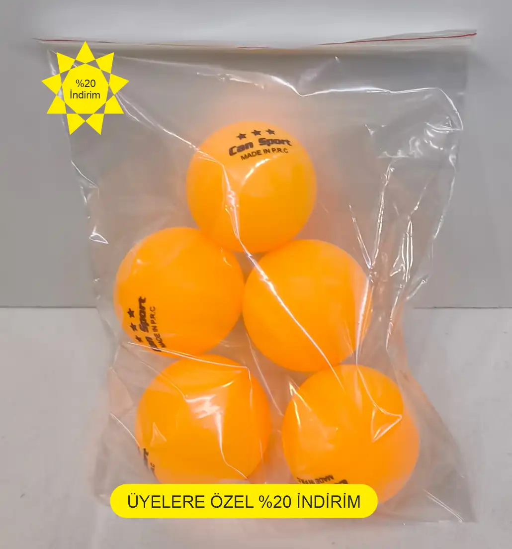 Turuncu pinpon topu 5li